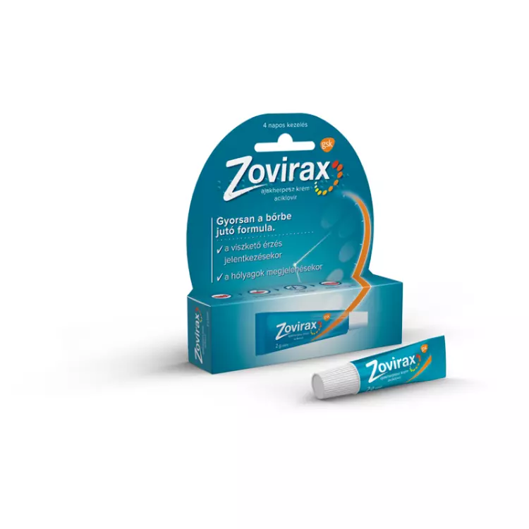 Zovirax ajakherpesz krém 1x2g Zovirax ajakherpesz krém 1x2g