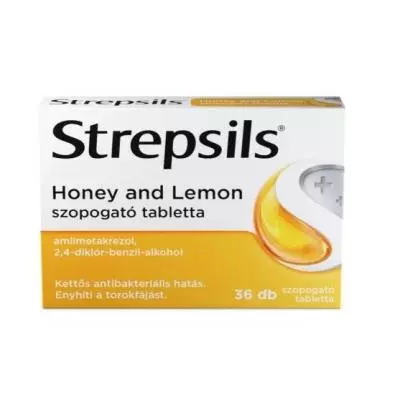 Strepsils Honey and lemon szopogató tabletta 36x Strepsils Honey and lemon szopogató tabletta 36x