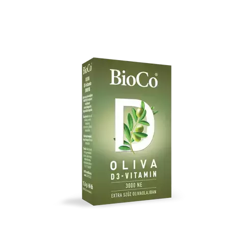 BioCo Oliva D3-vitamin 3000 NE lágyzselatin kapsz. 60x