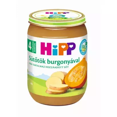 HiPP BIO sütőtök burgonyával főzelék 4.hó 190g