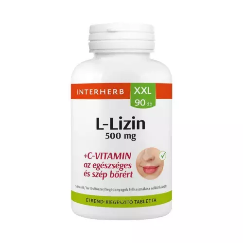 Interherb XXL L-lizin 500 mg C-vitamin kapszula 90x
