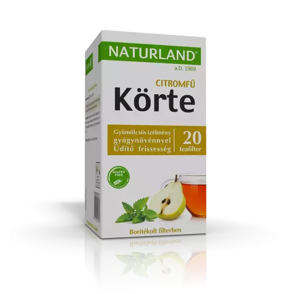 Gyümölcstea körte-citromfű filteres NATURLAND 20x2g Gyümölcstea körte-citromfű filteres NATURLAND 20x2g