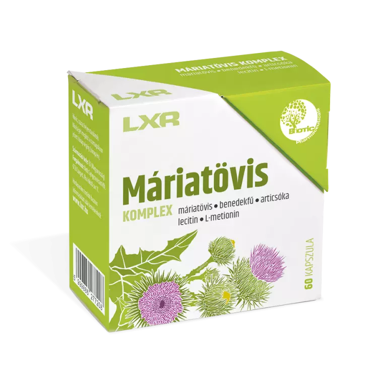 LXR Máriatövis+ Benedekfű Komplex kapszula 60x LXR Máriatövis+ Benedekfű Komplex kapszula 60x