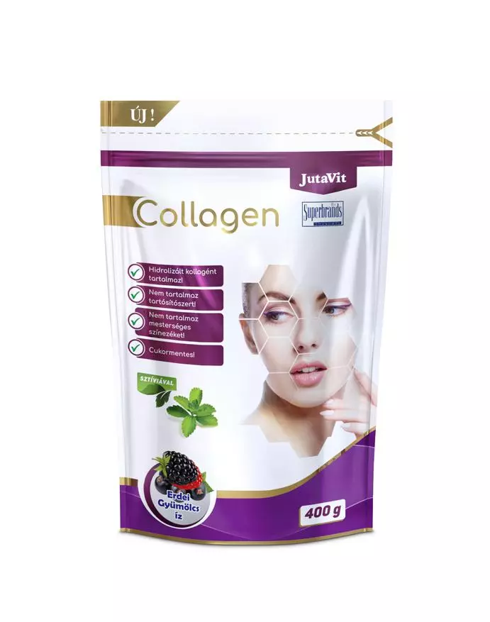 JutaVit Collagen étrendkieg. por erdei gyümölcs íz 400g