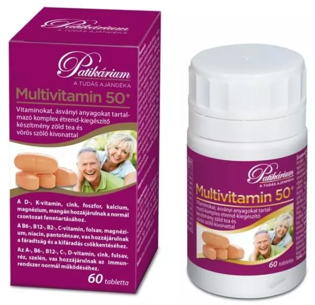 Patikárium Multivitamin 50+ tabletta 60x Patikárium Multivitamin 50+ tabletta 60x