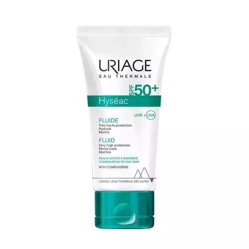 Uriage Hyséac Fluid SPF50+ mattító fényvévő zsíros bőrre 50ml
