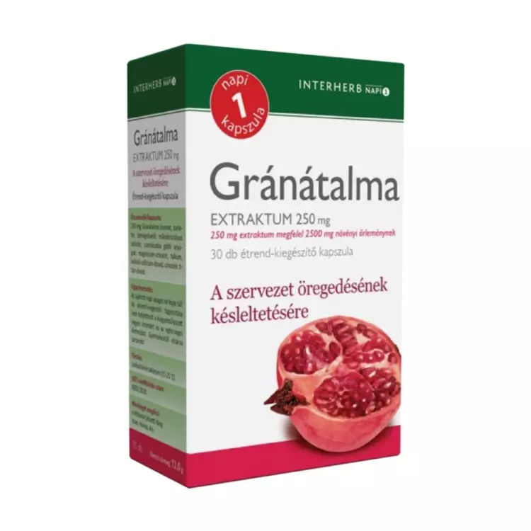 Interherb Napi1 Gránátalma Extractum kapszula 30x Interherb Napi1 Gránátalma Extractum kapszula 30x