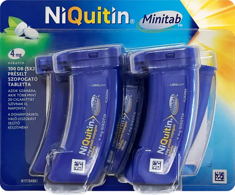 NiQuitin Minitab 4 mg préselt szopogató tabletta 5x20