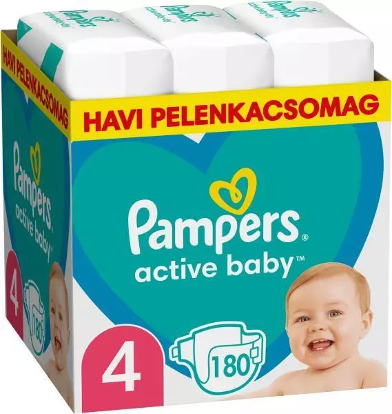 Pampers Active Baby nadrágpelenka 4-es 9-14kg 180x Pampers Active Baby nadrágpelenka 4-es 9-14kg 180x