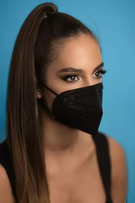 Jiada arcmaszk FFP2 fekete szelep nélkül CE 0370 20x