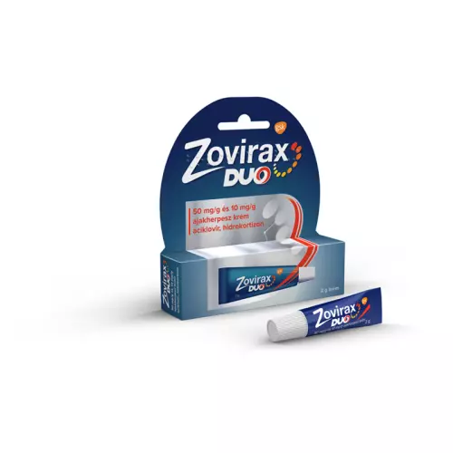 Zovirax Duo 50 mg/g+10 mg/g ajakherpesz krém 1x2g