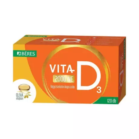Béres Vita-D3 2000 NE étrendkieg. lágyzs. kapszula 120x