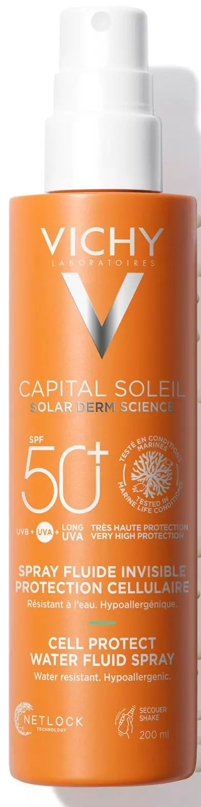VICHY Capital Soleil bőrsejtvédő vizes fluid spray SPF 50+ 200 ml