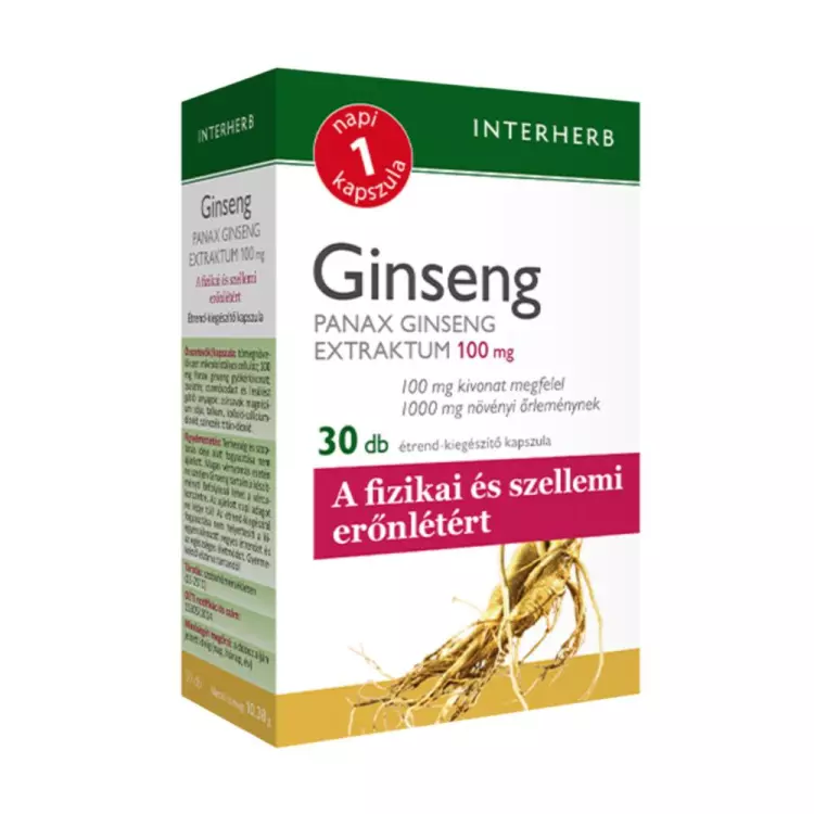 Interherb Napi1 Ginseng Extraktum kapszula 30x Interherb Napi1 Ginseng Extraktum kapszula 30x