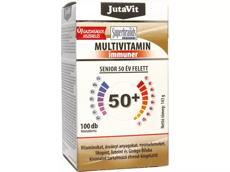 JutaVit Multivitamin Senior 50+ tabletta 100x JutaVit Multivitamin Senior 50+ tabletta 100x