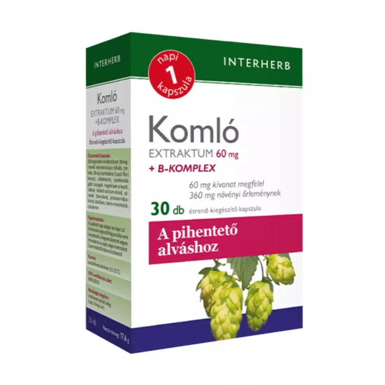 Interherb Napi1 Komló Extraktum kapszula 30x Interherb Napi1 Komló Extraktum kapszula 30x