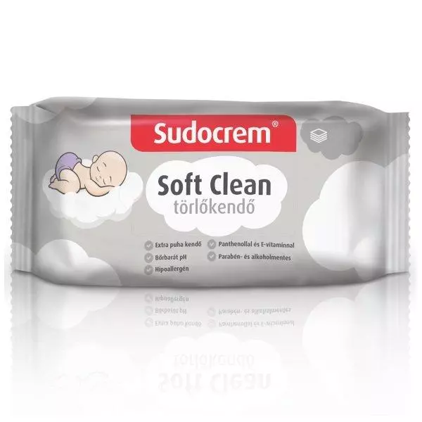 Sudocrem Soft Clean krémes törlőkendő 55x Sudocrem Soft Clean krémes törlőkendő 55x