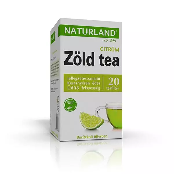 Zöld tea citromos NATURLAND 20x1,5g Zöld tea citromos NATURLAND 20x1,5g