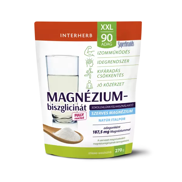 Interherb XXL Magnézium-biszglicinát natúr italpor 270g Interherb XXL Magnézium-biszglicinát natúr italpor 270g