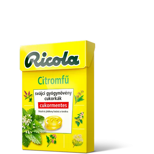 Ricola Lemon Mint cukormentes cukorka 40g Ricola Lemon Mint cukormentes cukorka 40g
