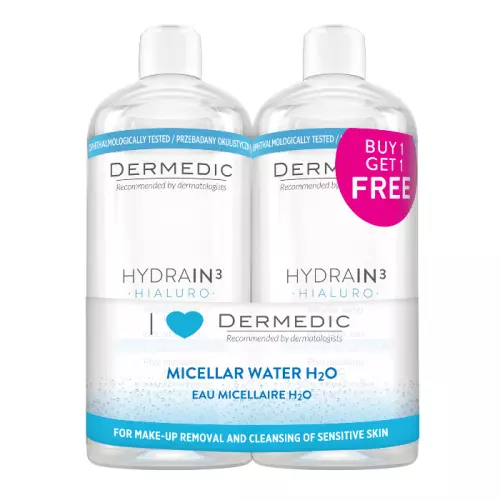 Dermedic Hydrain Micellás víz duopack 500+500ml