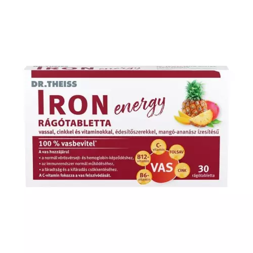 Dr. Theiss Iron energy rágótabletta mangó-ananász 30x