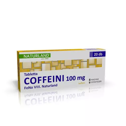Tabletta coffeini 100 mg FoNo VIII. Naturland 20x