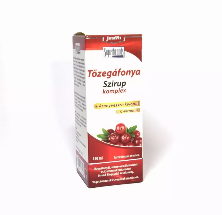 JutaVit Tőzegáfonya szirup komplex 150ml JutaVit Tőzegáfonya szirup komplex 150ml