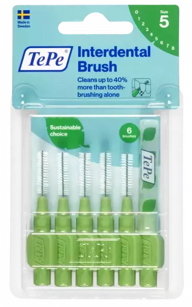 TePe Original fogköztisztító kefe 0,8 mm zöld 6x TePe Original fogköztisztító kefe 0,8 mm zöld 6x