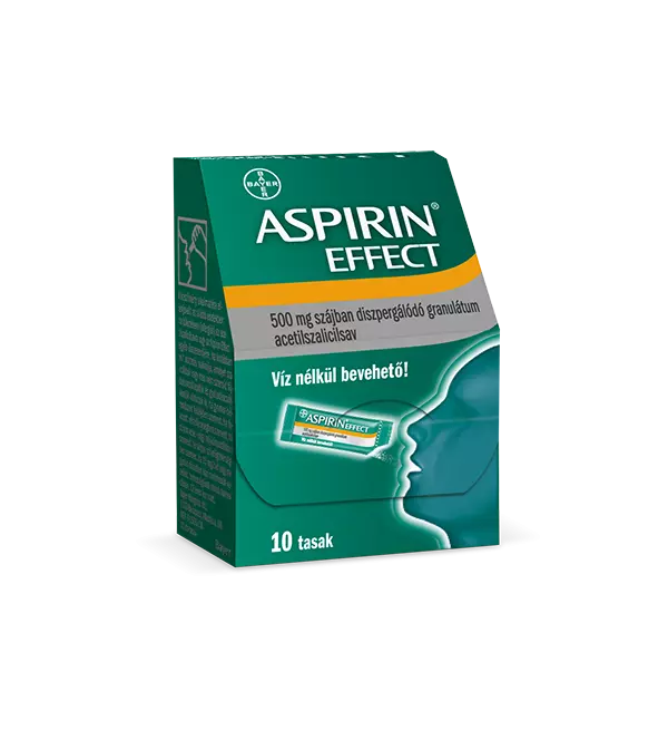 Aspirin Effect 500 mg szájban diszpergálódó gran. 10x Aspirin Effect 500 mg szájban diszpergálódó gran. 10x