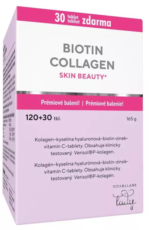 Biotin Collagen Skin Beauty tabl. Vitabalans Lady 120+30x