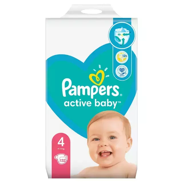 Pampers Active Baby nadrágpelenka 4-es 9-14 kg 132x Pampers Active Baby nadrágpelenka 4-es 9-14 kg 132x
