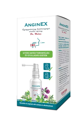 Dr.Weiss Anginex gyógynövényes orális spray 30ml Dr.Weiss Anginex gyógynövényes orális spray 30ml