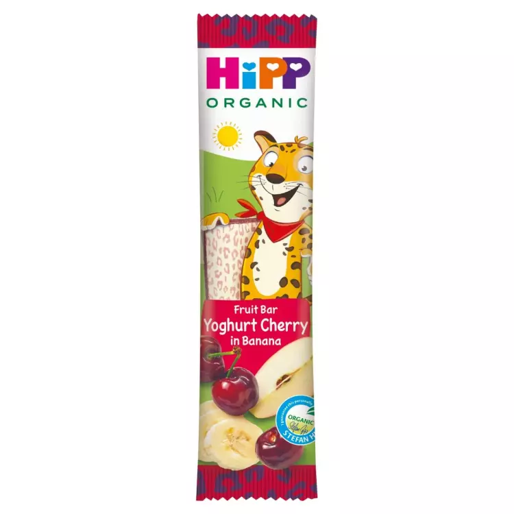 HiPP BIO gyümölcsszelet joghurt-meggy banánban 23g HiPP BIO gyümölcsszelet joghurt-meggy banánban 23g