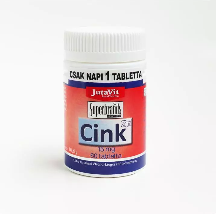 JutaVit Cink 15 mg tabletta 60x JutaVit Cink 15 mg tabletta 60x