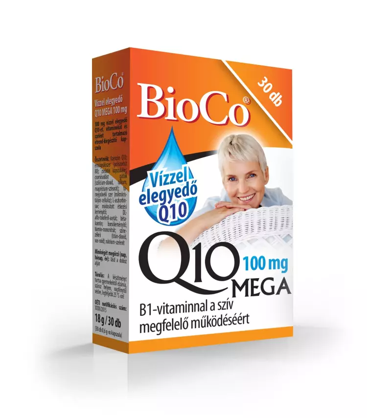BioCo Q10 Mega 100 mg vízzel elegyedő kapszula 30x BioCo Q10 Mega 100 mg vízzel elegyedő kapszula 30x