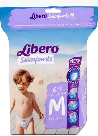 Libero úszópelenka M 10-16kg 6x Libero úszópelenka M 10-16kg 6x