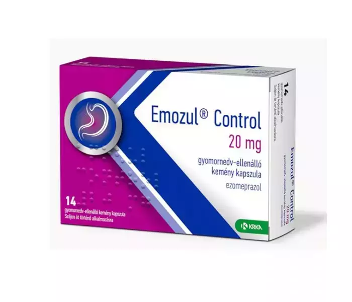 Emozul Control 20 mg gyomornedv-ell. kemény kapsz. 14x Emozul Control 20 mg gyomornedv-ell. kemény kapsz. 14x