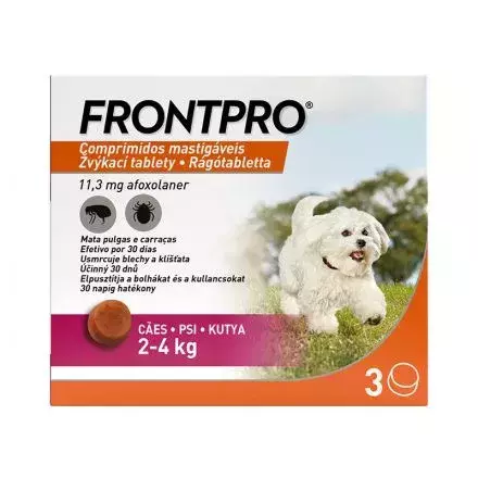 Frontpro 11,3 mg rágótabl. (2-4 kg) kutya A.U.V. 3x Frontpro 11,3 mg rágótabl. (2-4 kg) kutya A.U.V. 3x