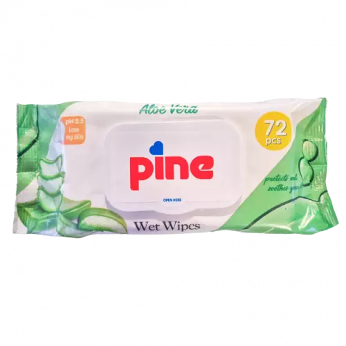 Pine extra nedves törlőkendő aloe vera 72x