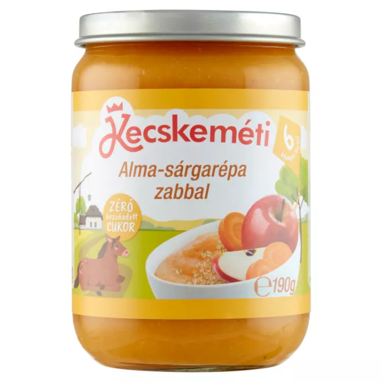 Kecskeméti alma-sárgarépa zabbal 190g