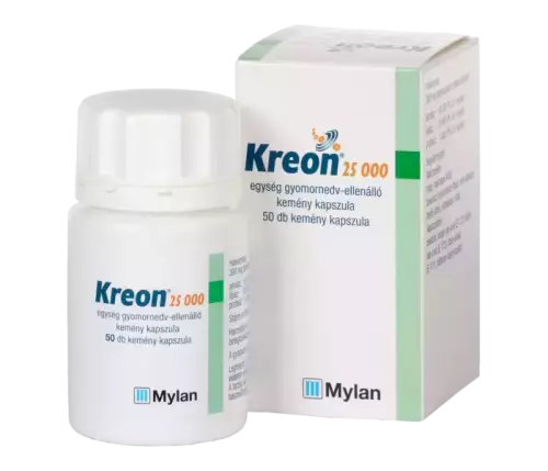 Kreon 25.000 egység gyomorn.-ell. kemény kapszula 50x