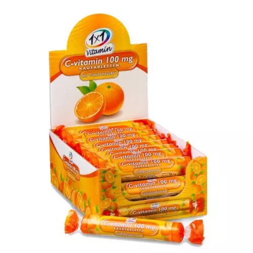 1x1 Vitamin C-vitamin  100 mg rágótabl. narancs 17x