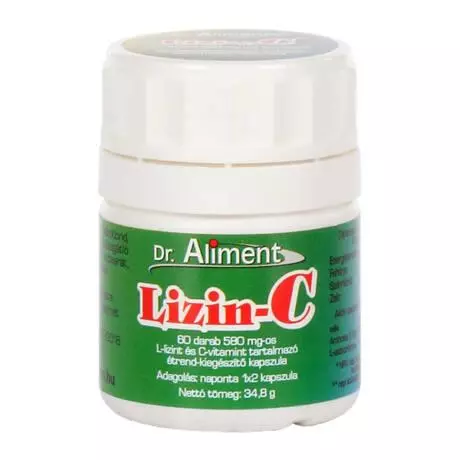 Dr.Aliment Lizin C étrendkiegészítő kapszula 60x Dr.Aliment Lizin C étrendkiegészítő kapszula 60x