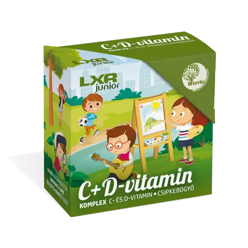 LXR Junior C+D-vitamin Komplex rágótabletta 60x