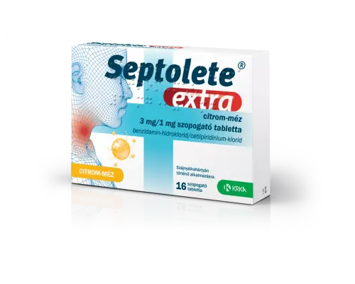 Septolete extra citrom-méz 3 mg/1 mg szop.tabl. 16x