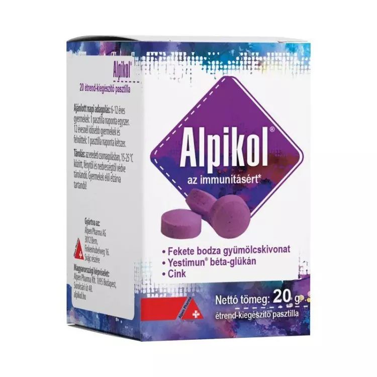 Alpikol étrendkiegészítő pasztilla 20x Alpikol étrendkiegészítő pasztilla 20x
