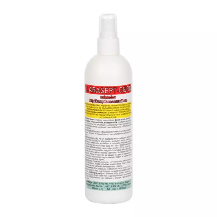 Clarasept-Derm színtelen bőrfertőtlenítő oldat 250ml Clarasept-Derm színtelen bőrfertőtlenítő oldat 250ml