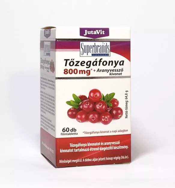 JutaVit Tőzegáfonya aranyvessző kivonattal ftabl. 60x JutaVit Tőzegáfonya aranyvessző kivonattal ftabl. 60x