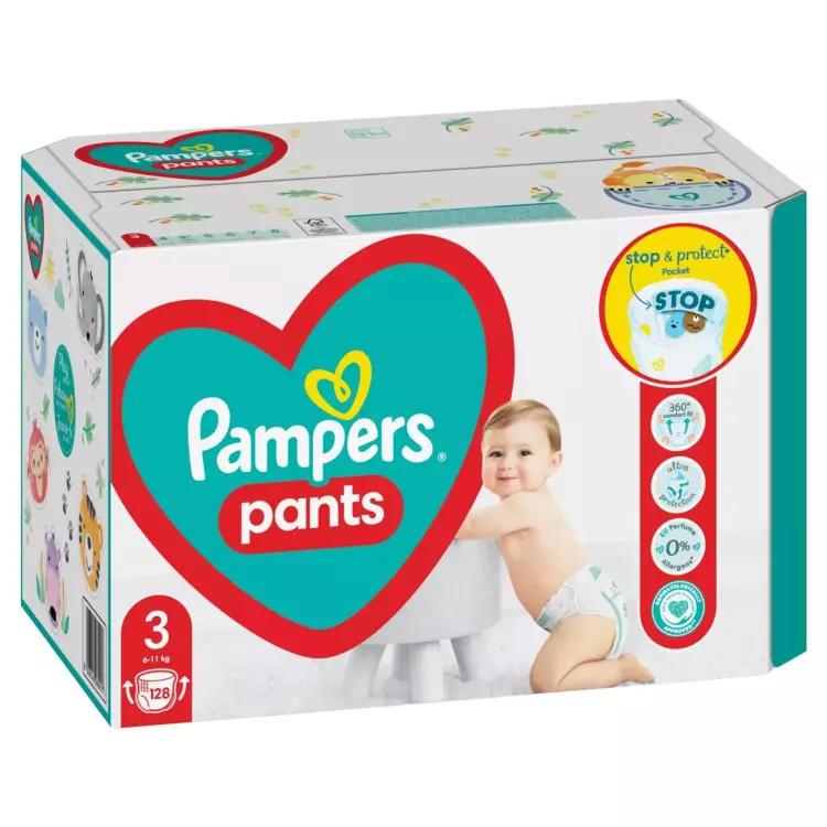 Pampers Pants Bugyipelenka Mega Pack 3-as 6-11kg 128x Pampers Pants Bugyipelenka Mega Pack 3-as 6-11kg 128x